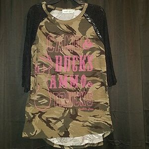 Camo Baseball tee